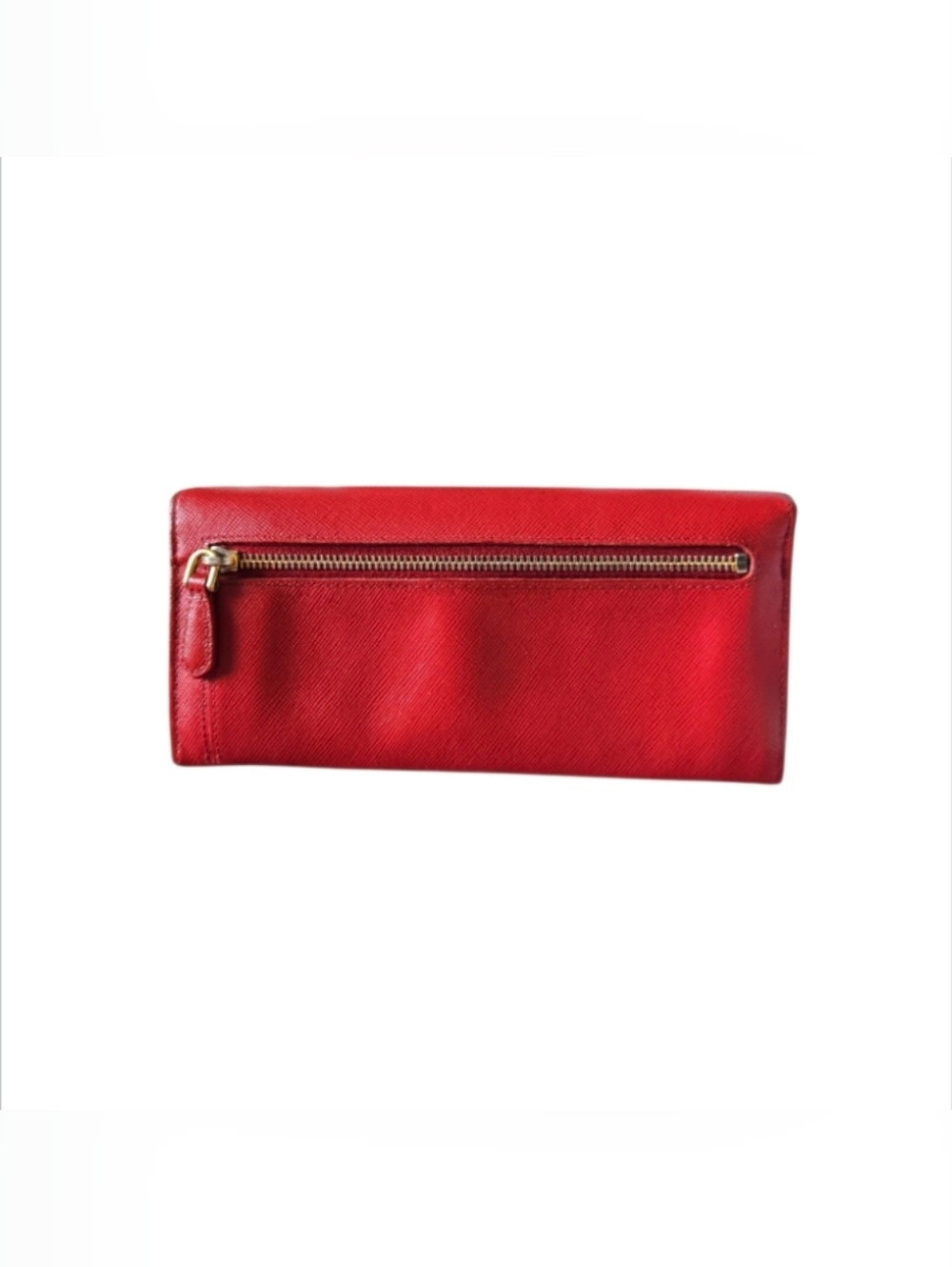 Prada Red Saffiano Leather Bow Wallet - Picture 2 of 13